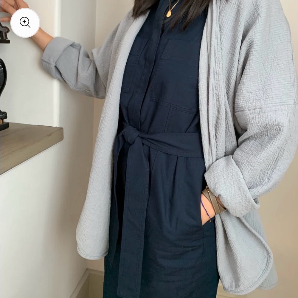 April Meets October November Robe Blue Grey